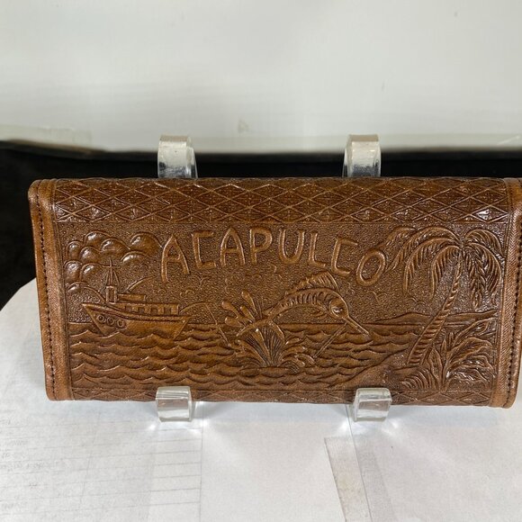 Rare, Vintage Hand Tooled, Mexican Wallet, Made in Mexico, - Picture 3 of 7